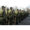 Croatian tennis star Goran Ivanisevic, left, stands with his unit in their Croatian Army uniforms during an oath ceremony at the Borongaj barracks in Zagreb, Croatia, Saturday, Dec. 15, 2001. Ivanisevic will serve his compulsory Croatian Army service for six months. 