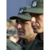 Wimbledon champion Goran Ivanisevic, dressed in military uniform, listens during a swearing-in ceremony for the Croatian army in Zagreb December 15, 2001. Ivanisevic will serve a six-month compulsory stint in a sports squad but will be able to train and play tournaments. 