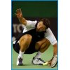 Photo By: Nick Laham/Getty Images...
Goran Ivanisevic of Croatia throws a moth from the court during his second round match against Frenchman Jerome Golmard on Rod Laver Arena, Wednesday evening...16 January, 2002