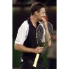 Croatia's Goran Ivanisevic bites his hand during his second round loss to France's Jerome Golmard at the Australian Open in Melbourne, January 16, 2002. Golmard defeated Ivanisevic 6-3 7-6 5-7 6-4. REUTERS/Jason Reed