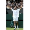 Croatia's Goran Ivanisevic celebrates after defeating Russia's Mikhail Youzhny in their first round match, at the Wimbledon Tennis Championships in London, June 21, 2004. Ivanisevic won 6-3 7-6 6-2. REUTERS/Kevin Lamarque