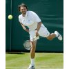 Croatia's Goran Ivanisevic serves to Italy's Filippo Volandri in their second round match at the Wimbledon Tennis Championships in London, June 24, 2004. Ivanisevic won the match 4-6 7-6 1-6 6-3 6-4. REUTERS/Gerry Penny