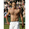  Croatia's Goran Ivanisevic celebrates his victory over Italy's Filippo Volandri at the end of their second round match at the Wimbledon Tennis Championships in London, June 24, 2004. Ivanisevic won the match 4-6 7-6 1-6 6-3 6-4. REUTERS/Gerry Penny