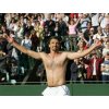  Croatia's Goran Ivanisevic celebrates his victory over Italy's Filippo Volandri at the end of their second round match at the Wimbledon Tennis Championships in London, June 24, 2004. Ivanisevic won the match 4-6 7-6 1-6 6-3 6-4. REUTERS/Gerry Penny 