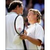  Lleyton Hewitt(R) of Australia shakes hand with Goran Ivanisevic of Croatia after their third round match during the 118th Wimbledon Tennis Championships(AFP/Odd Andersen) 